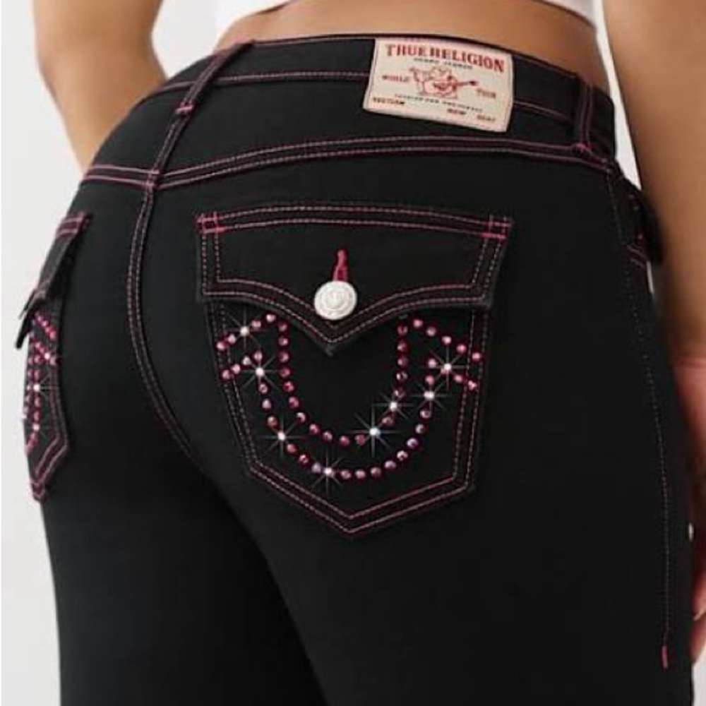 TRUE RELIGION JENNIE CRYSTAL CURVY SKINNY JEAN